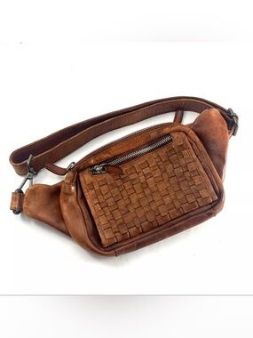 Vilenca Holland Leather Fanny Pack Braided Excellent Condition Travel European